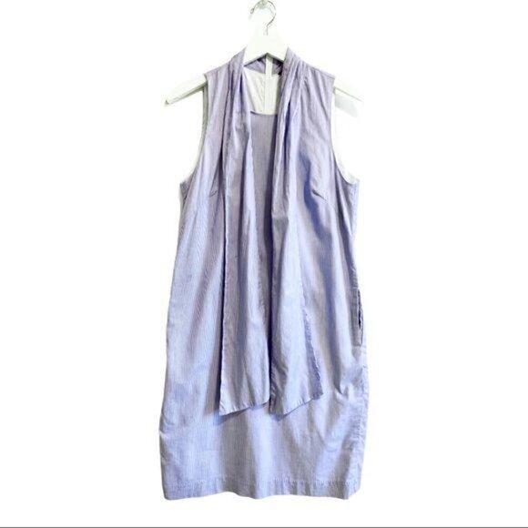 Banana Republic Sleeveless Striped Bow Neck Dress - Picture 4 of 9